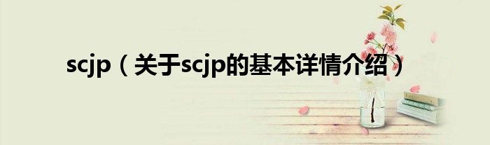 scjp（关于scjp的基本详情介绍）