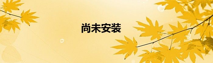 尚未安装