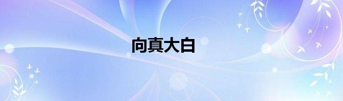 向真大白
