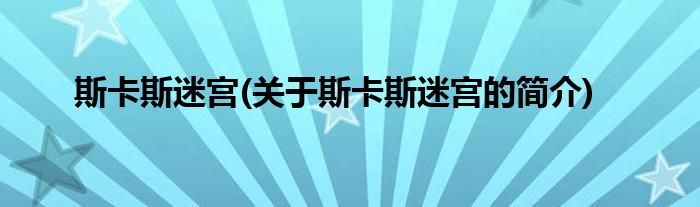 斯卡斯迷宫(关于斯卡斯迷宫的简介)