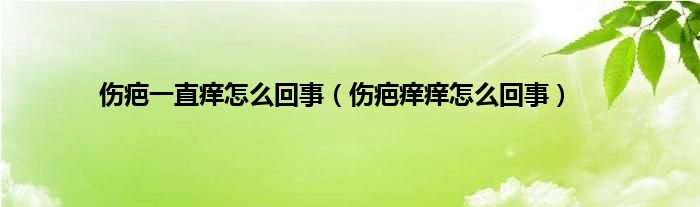 伤疤一直痒怎么回事（伤疤痒痒怎么回事）