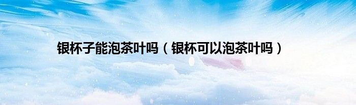 银杯子能泡茶叶吗（银杯可以泡茶叶吗）