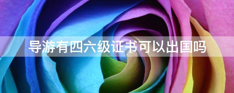导游有四六级证书可以出国吗