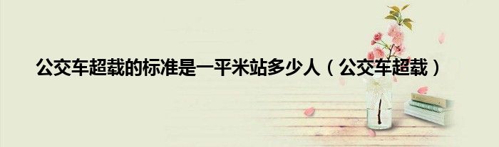 公交车超载的标准是一平米站多少人（公交车超载）